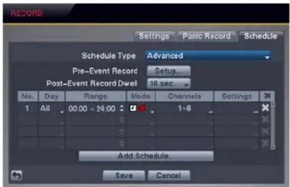 REVO R84D2FB4F-1T - Setting up the Advanced Schedule Mode... - 1
