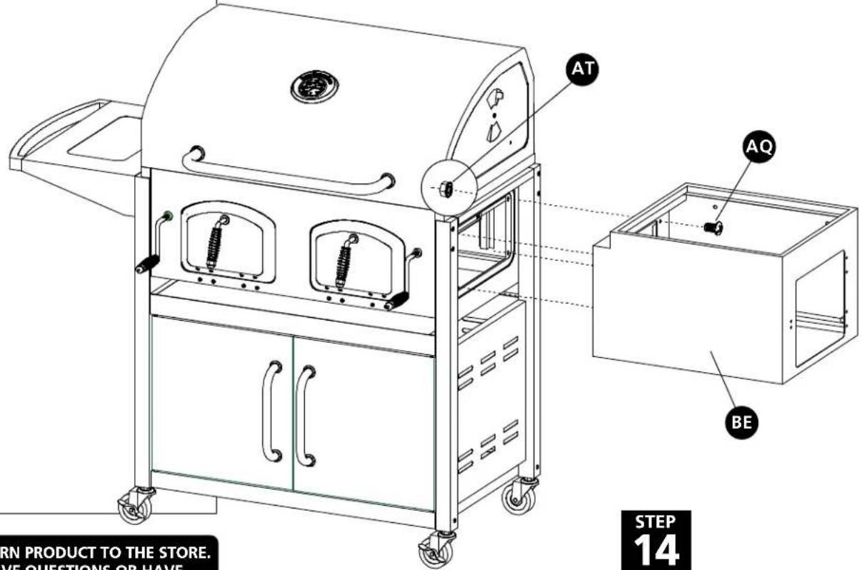 LANDMANN Bravo Premium 591320 - STEP 13: ASSEMBLE THE SIDE SHELF - 2
