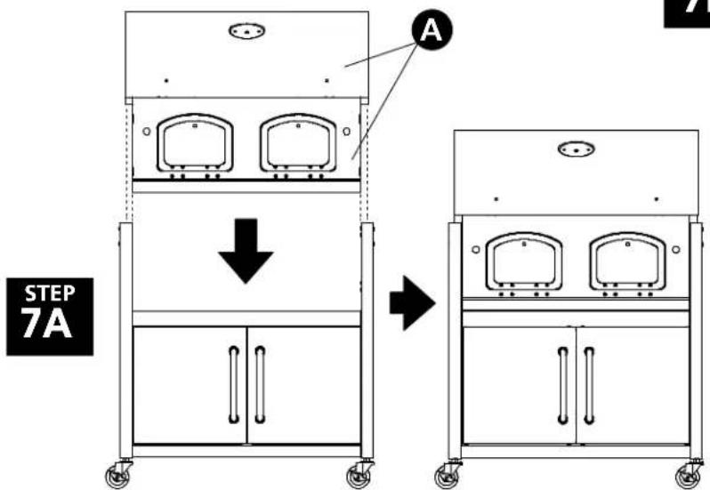LANDMANN Bravo Premium 591320 - STEP 7: ASSEMBLE LID AND COOKING CHAMBER TO THE LEGS - 4