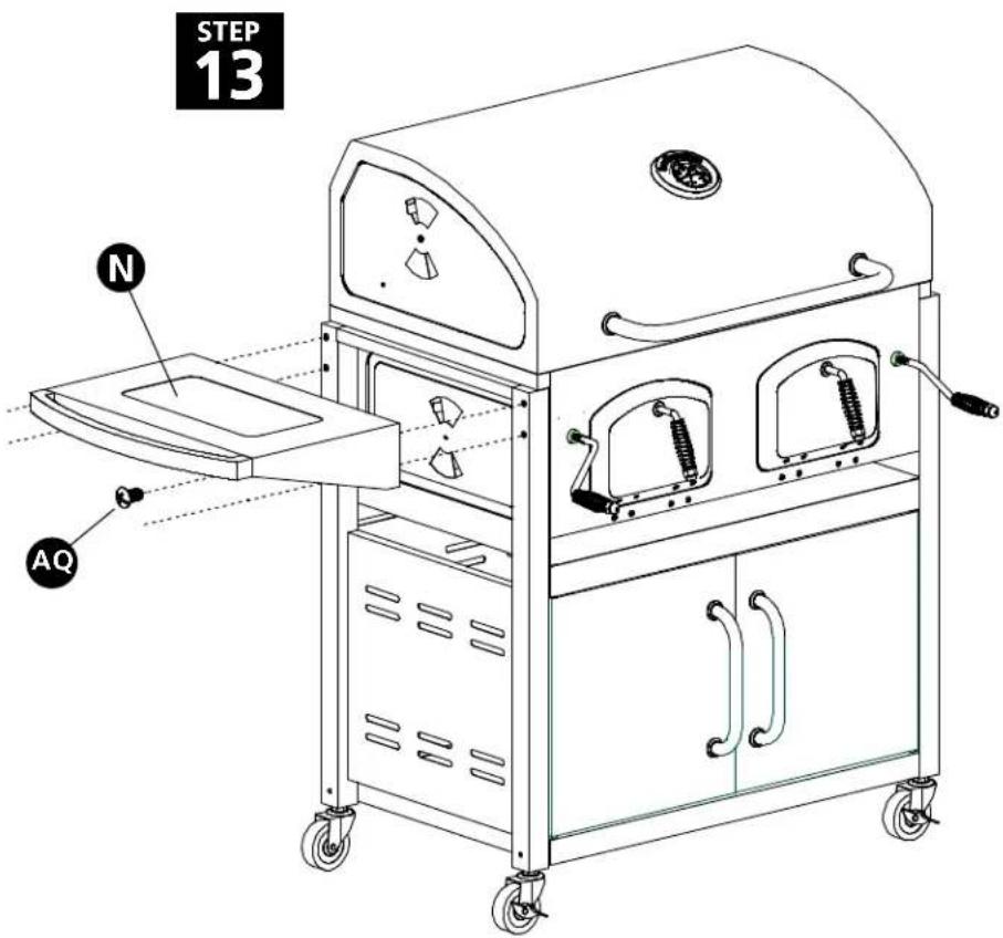 LANDMANN Bravo Premium 591320 - STEP 13: ASSEMBLE THE SIDE SHELF - 1