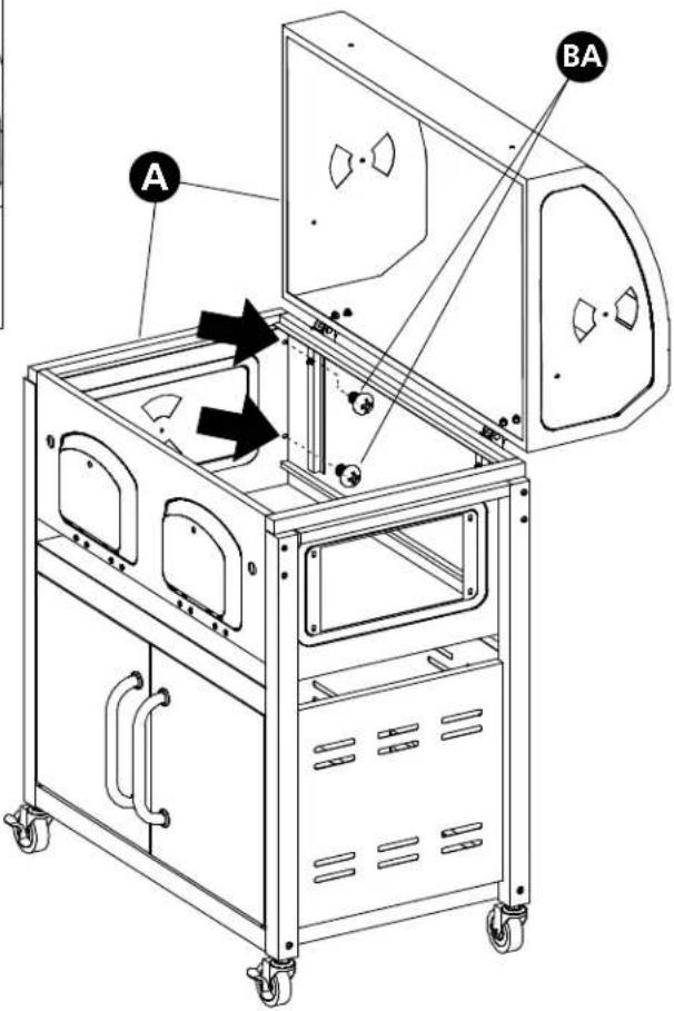 LANDMANN Bravo Premium 591320 - STEP 7: ASSEMBLE LID AND COOKING CHAMBER TO THE LEGS - 3