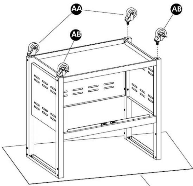 LANDMANN Bravo Premium 591320 - STEP 5: ASSEMBLE THE CASTERS - 3