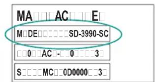 MA AC E M□DE□□□□ SD-3990-SC □0 □AC □ 0 □ 3 S□□□ MC□0D0000 □ 3