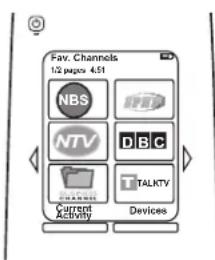 Fav. Channels 1/2 pages 4:51 NBS MTV NTV DBC TALKTV Current Activity Devices