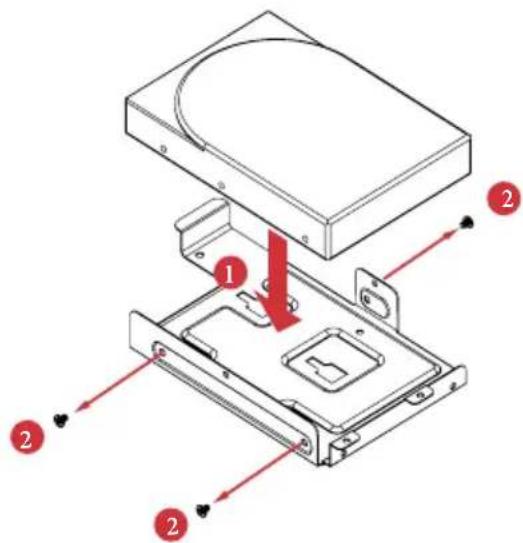 ASROCK PBASR-M8-D45 - Installing the Hard Drive(s) to the Drive Tray Assembly - 4