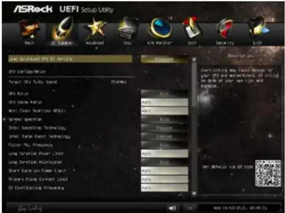 ASROCK PBASR-M8-D45 - OC Tweaker Screen - 1