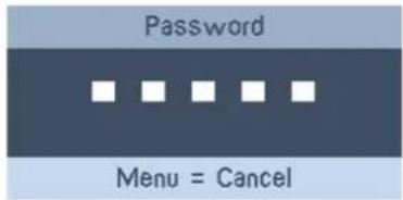 Password Menu = Cancel