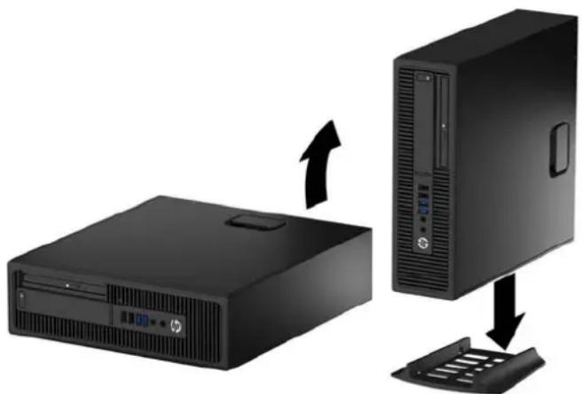 HP ProDesk P1G57EA - Changing from desktop to tower configuration - 1