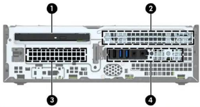 HP ProDesk P1G57EA - Drive positions - 1