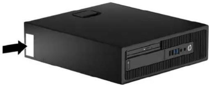 HP ProDesk P1G57EA - Serial number location - 1