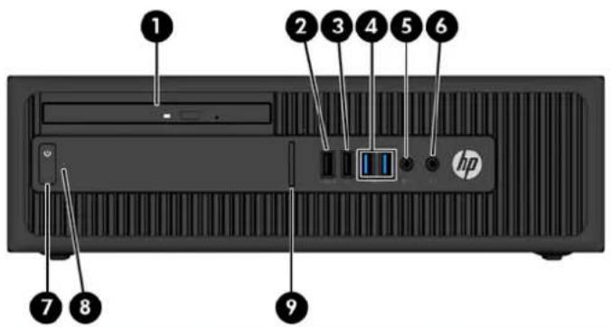 HP ProDesk P1G57EA - Front panel components - 1