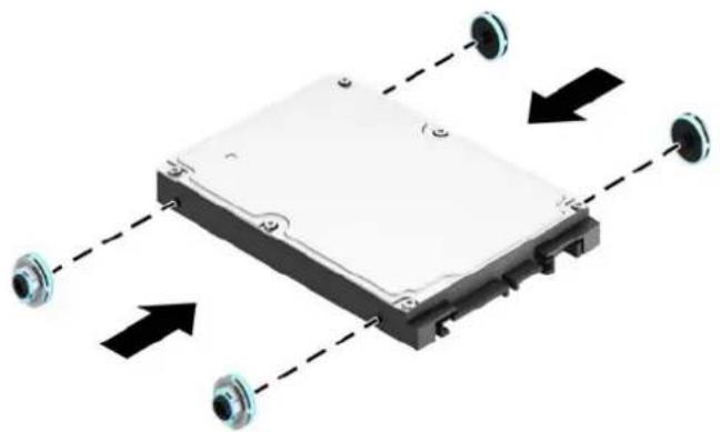 HP ProDesk P1G57EA - Installing a 2.5-inch hard drive - 2