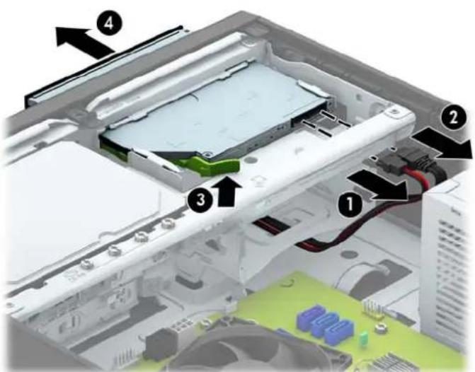 HP ProDesk P1G57EA - Removing a 9.5mm slim optical drive - 3