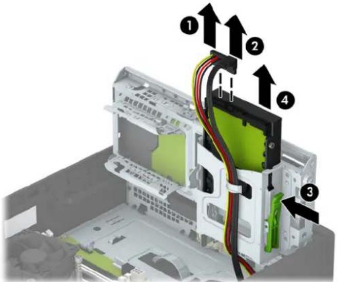 HP ProDesk P1G57EA - Removing a secondary 3.5-inch hard drive - 1