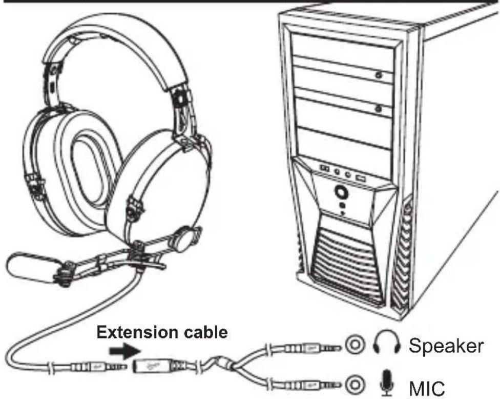 Extension cable Speaker MIC