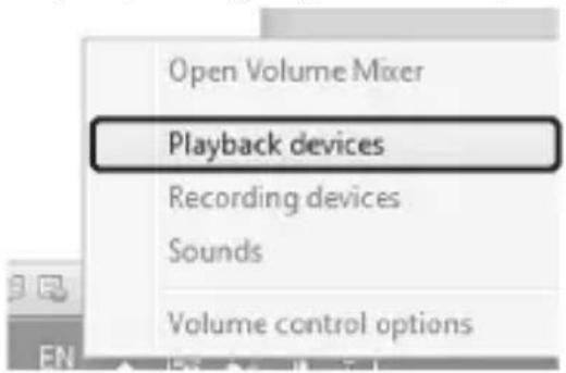 Open Volume Mixer Playback devices Recording devices Sounds Volume control options