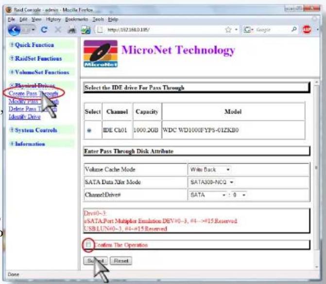 Micronet RAIDBank4 - Create a Pass-Through Disk - 1