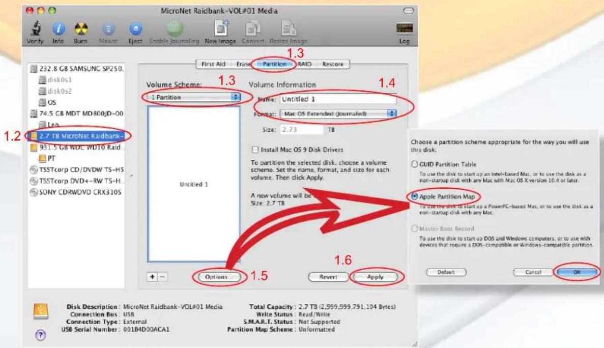 Micronet RAIDBank4 - Volume Setup on Apple Macintosh - 2