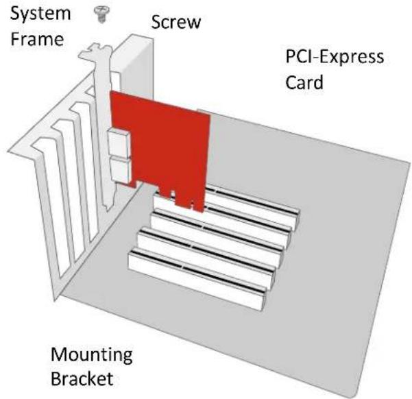 System Frame Screw PCI-Express Card Mounting Bracket