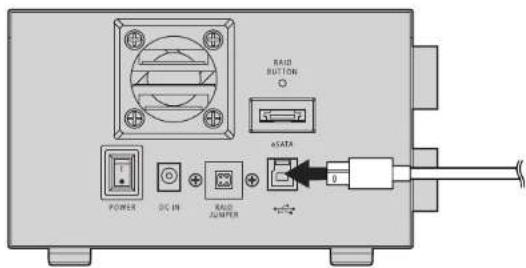 RAID BUTTON oSATA POWER DC IN RAID AMETER