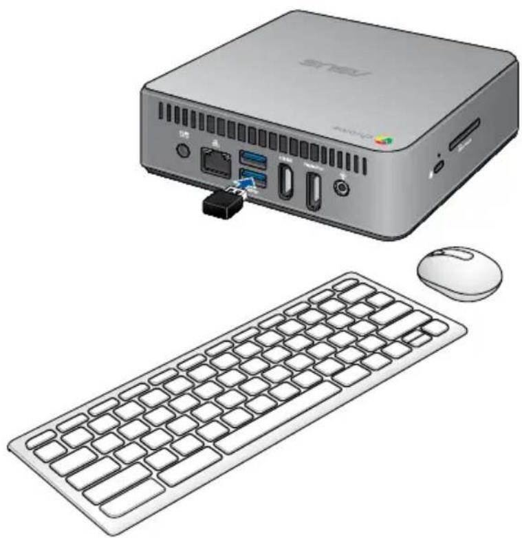 ASUS Chromebox 90MS00G1 - Connect the wireless keyboard and mouse - 1