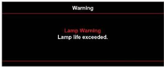 Warning Lamp Warning Lamp life exceeded.
