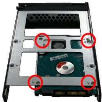 Rocstor Rocsecure NE52 - Installing 2.5" Disk in a Disk Tray - 3