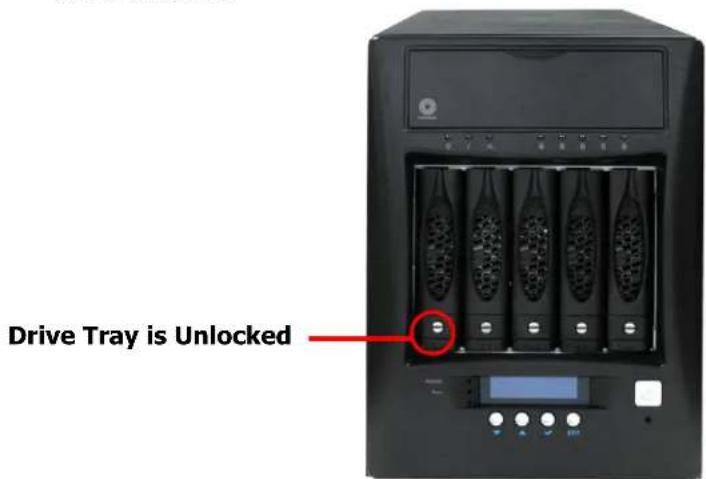 Drive Tray is Unlocked