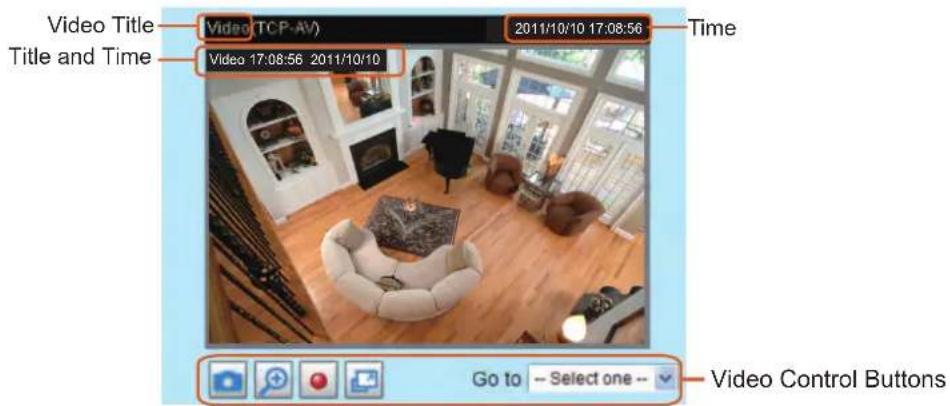 Video Title Title and Time Video (TCP-AV) 2011/10/10 17:08:56 Time Video 17:08:56 2011/10/10 Go to -- Select one -- Video Control Buttons