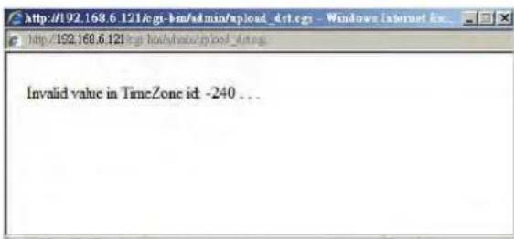 Invalid value in TimeZone id -240...