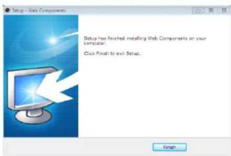 Setup - Web Components Setup has finished installing Web Components on your computer. Click Finish to exit Setup.