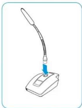 SENNHEISER MEB 102-L G - A) Mounting the MEG/MZH gooseneck microphone onto the MAT table stand - 6