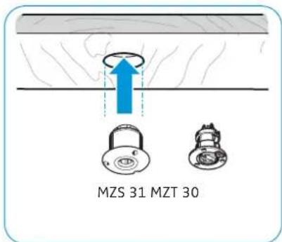 SENNHEISER MEB 102-L G - B) Mounting the MZH 3015 w gooseneck microphone to the ceiling - 4