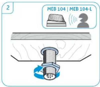 SENNHEISER MEB 102-L G - Mounting the MEB 102 (-L) | MEB 104 (-L) boundary layer microphones - 4