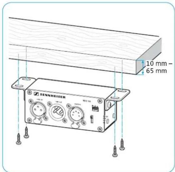 SENNHEISER MEB 102-L G - Mounting the MAS 133 inline switch box - 2