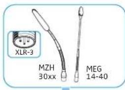 SENNHEISER MEB 102-L G - A) Mounting the MEG/MZH gooseneck microphone onto the MAT table stand - 4