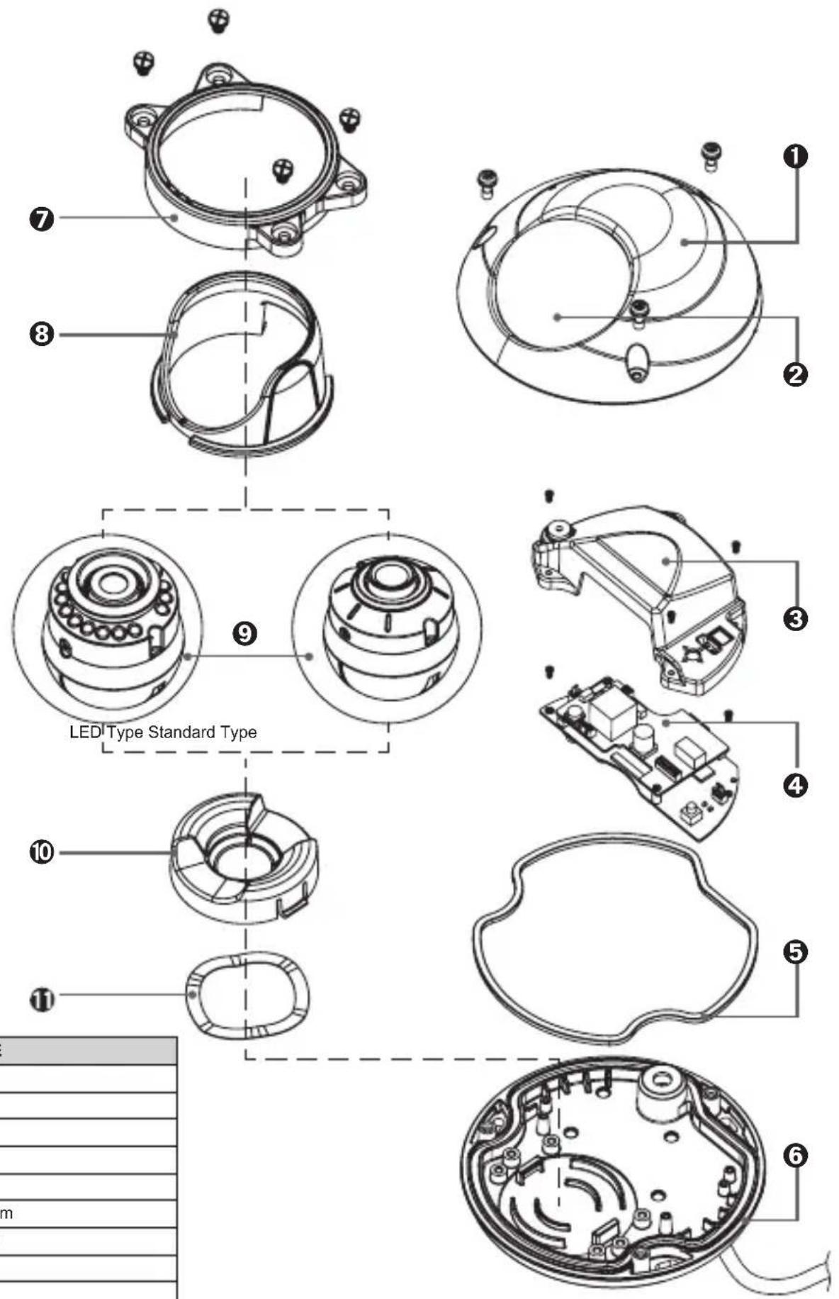 KT&C KPC-LND45NU - CAMERA COMPONENT DESCRIPTIONS - 1
