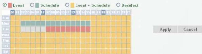 EverFocus EZN3261 - Schedule Settings - 1