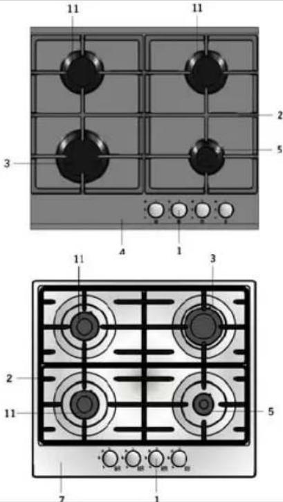 SVAN SVE4BA - DESCRIPTION OF THE COOKER AND CONTROL PANEL - 5