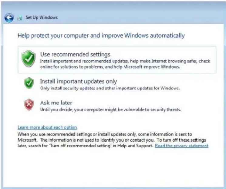 ELO E992401 - Choosing the Windows Update settings - 1