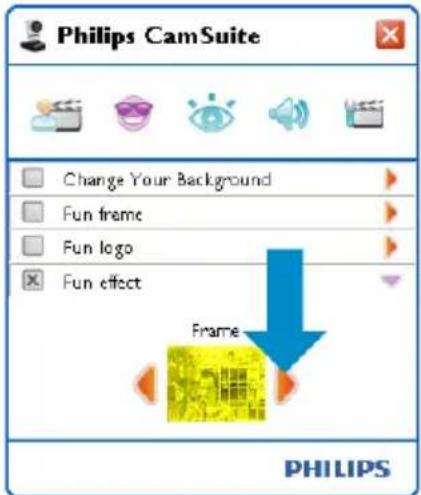 Philips CamSuite Change Your Background Fun frame Fun logo Fun effect Frame PHILIPS
