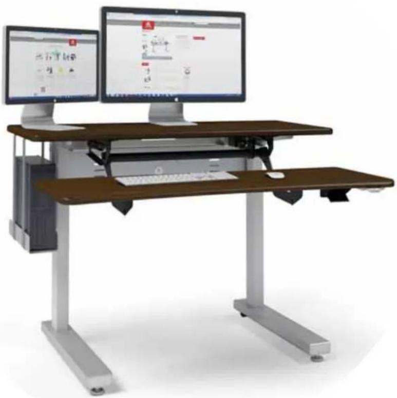 Ergotron Elevate Adjusta 60 - Dual-surface Table - 1
