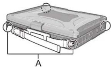 PANASONIC Toughbook 19R - Attaching the hand strap and the shoulder strap (option) - 1