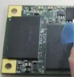 GIGABYTE P55W v4 - Installing the Thermal Pad for mSATA SSD on P55 - 4