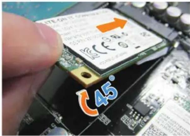 GIGABYTE P55W v5 - Installing the Thermal Pad for mSATA SSD on P55 - 5