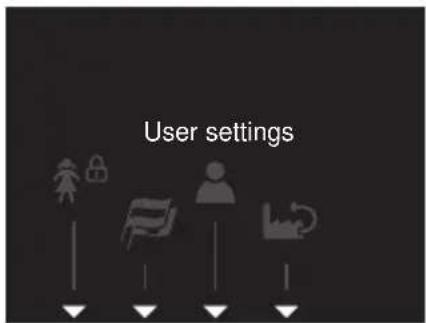 V-ZUG GK46TIMASC - Accessing the user settings - 1