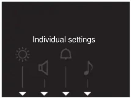 Individual settings
