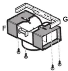 ZANUSSI Zhc 955x - Assembling the deflector (3 parts – only for recirculation mode): - 4