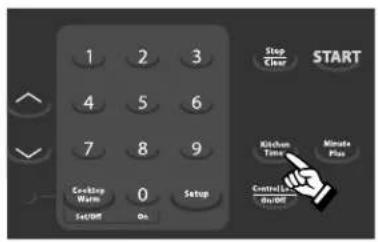 1 2 3 4 5 6 7 8 9 Eckstop Warm 0 Setup Set Off On Stop Clear START Kitchen Time Minute Plus Control On Start