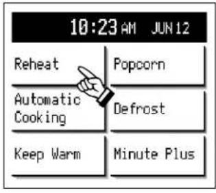 10:23 AM JUN 12 Reheat Popcorn Automatic Cooking Defrost Keep Warm Minute Plus
